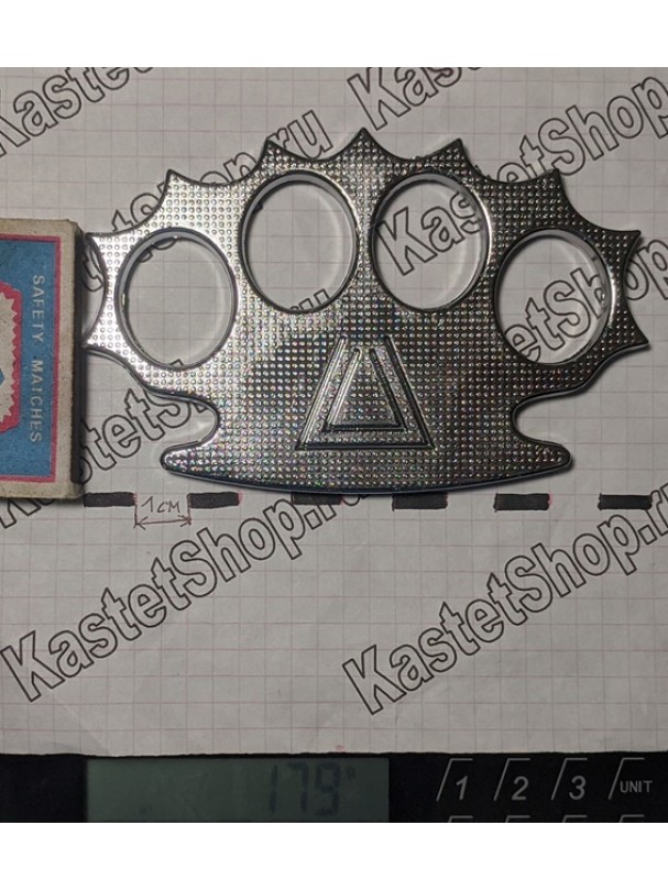 Кастет сталь Еж серебро вес 170 грамм ширина 116мм с доставкой